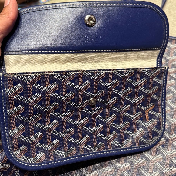 Goyard Saint Louis GM Blue and White Tote Bag - Picture 4 of 12